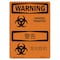 Signmission Safety Sign, OSHA WARNING, 5" Height, 7" Width, Biohazard Bilingual, Landscape, D-57-L-12484 OS-WS-D-57-L-12484 - alternate 1